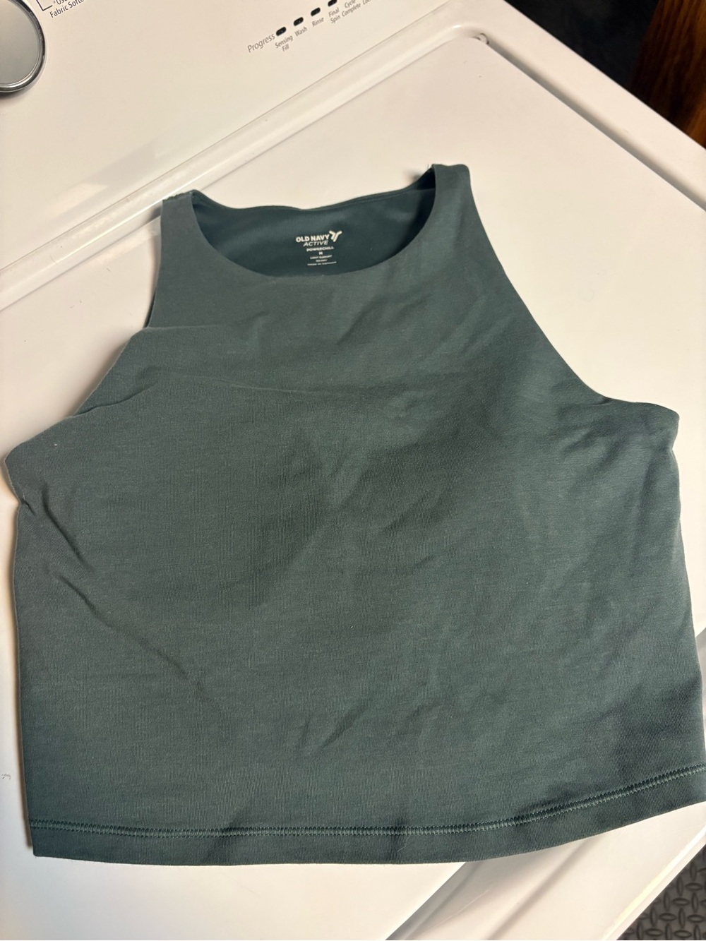 Old Navy Cropped High Neck Tank Top -Blueish Green